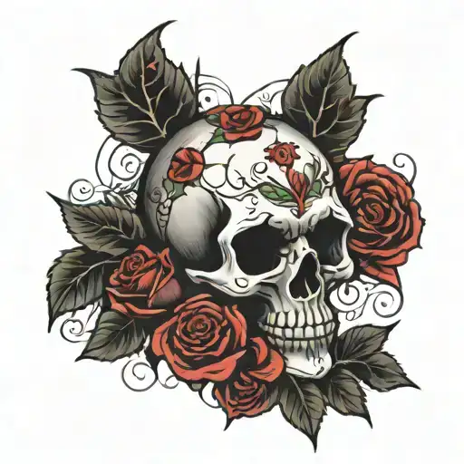Skull And Roses Blood