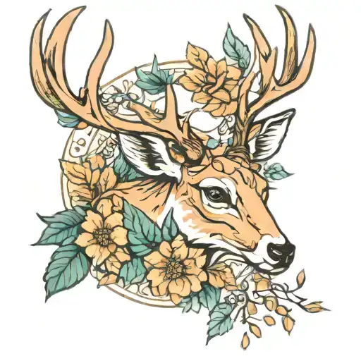 Deer And Foliage