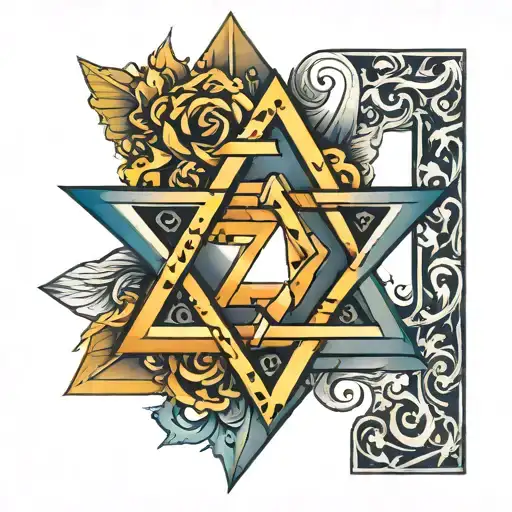 Numbers 7 And 10 That Look Like A Part Of Star Of David