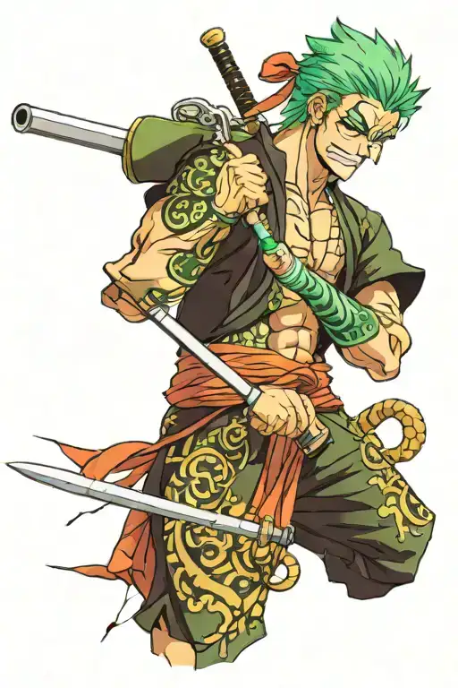 Geomtry Anime Styled Zoro One Piece