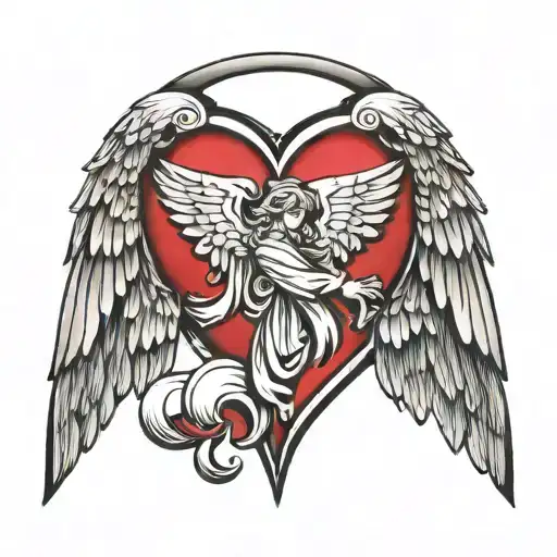 Heart Shaped Angel Wings