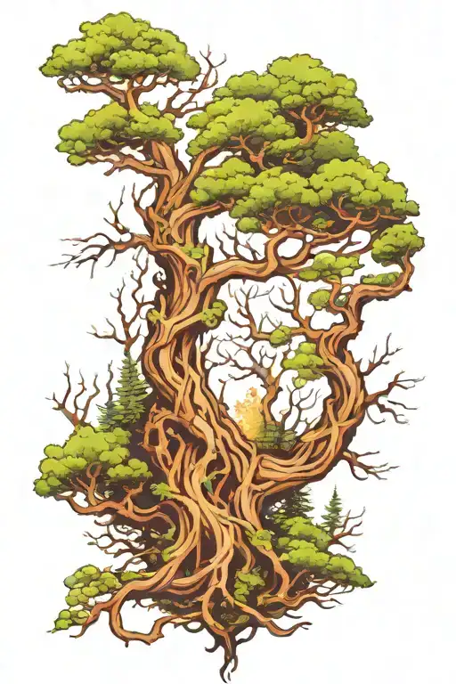 Helix Tree Forrest Back Ground