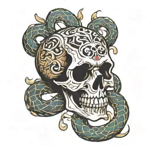 Skull And Snake