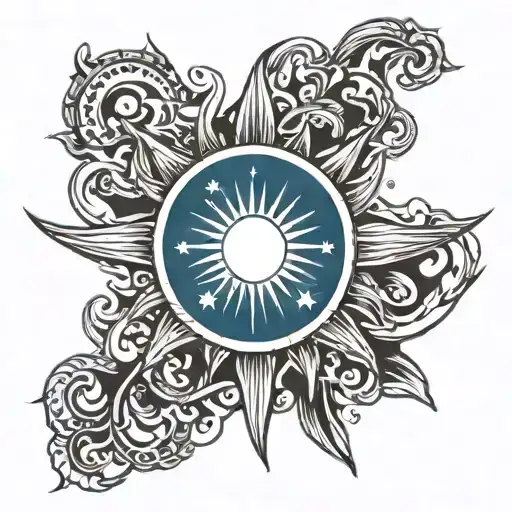 Phillippines Flag Sun Symbol