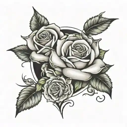 Rose Tattoo With Children's Names Incorporated