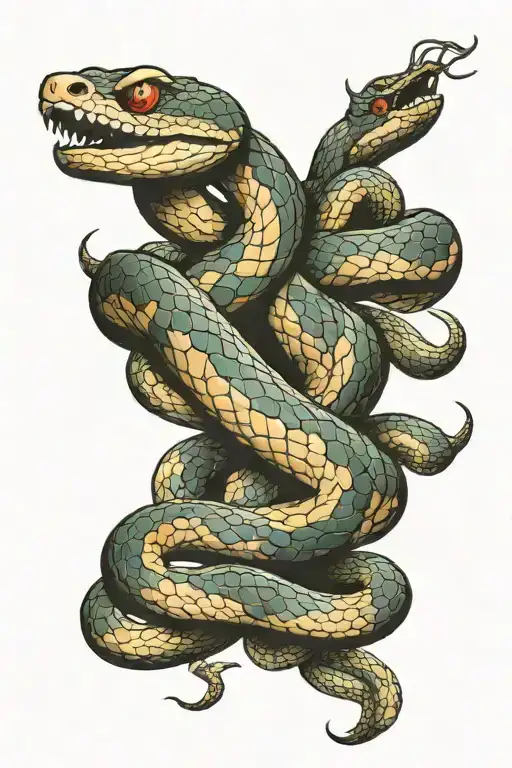 Snake Wrapped Around