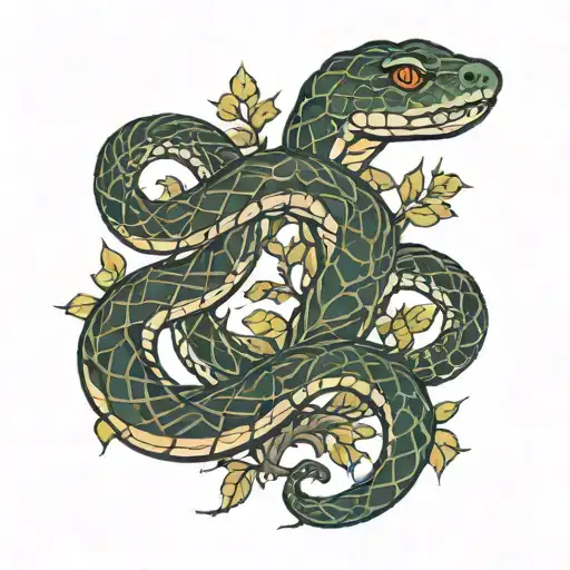 Snake And Tree