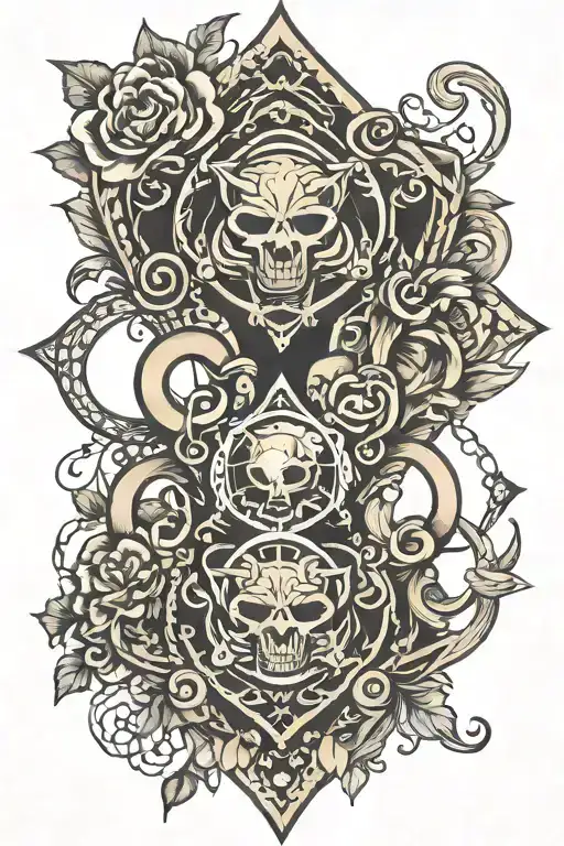 Girly Brass Knuckles Diamond Shaped Line Outlining