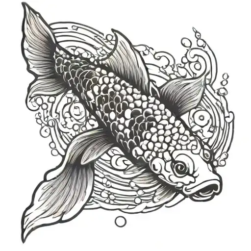 Koi Fish Swimming