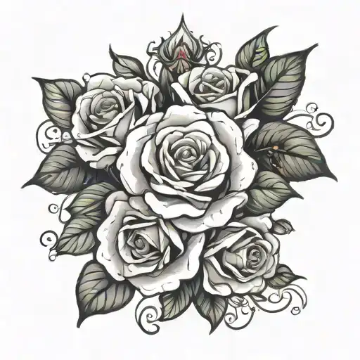 Word Emmi Surrounded By Roses