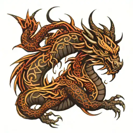 Tribal Dragon Wrapped