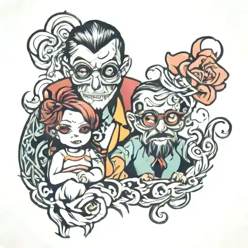 Crazy Dad Mom Daughter