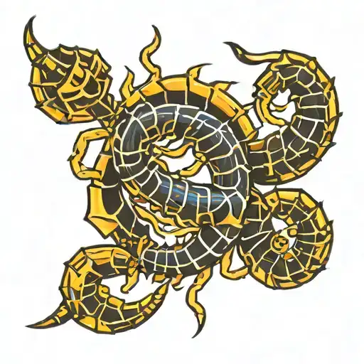 Scorpion With Letter C And Letter T