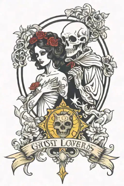 Ghost Lovers Tarot Card