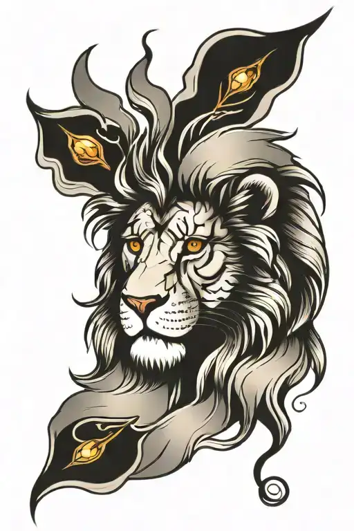 Lion With Amber Eyes