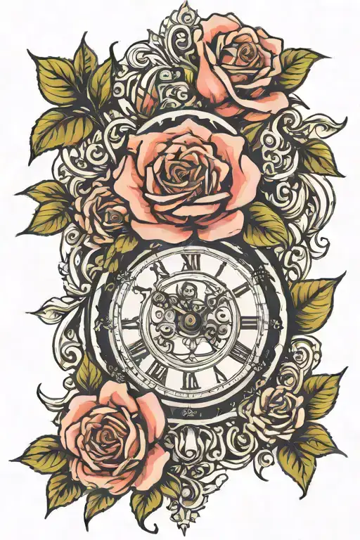 Roses And A Clock