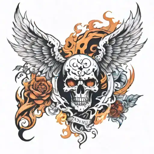 Heaven & Hell Flames Surrounding