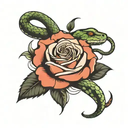 Rose And Snake