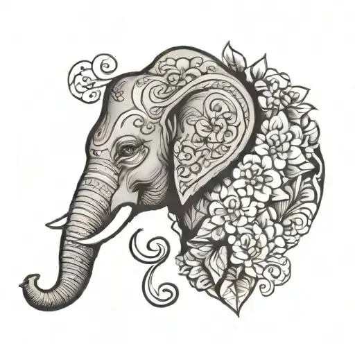 I Am Enough Phrase And Elephant Head