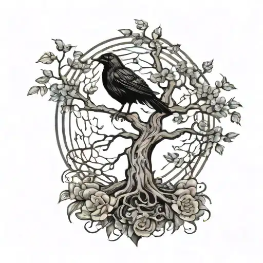 Tree And Crow Back Peice