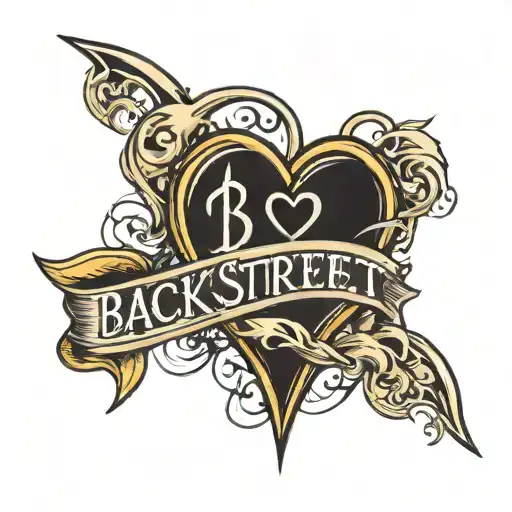 Backstreet Boys Logo With Heart Beat Line