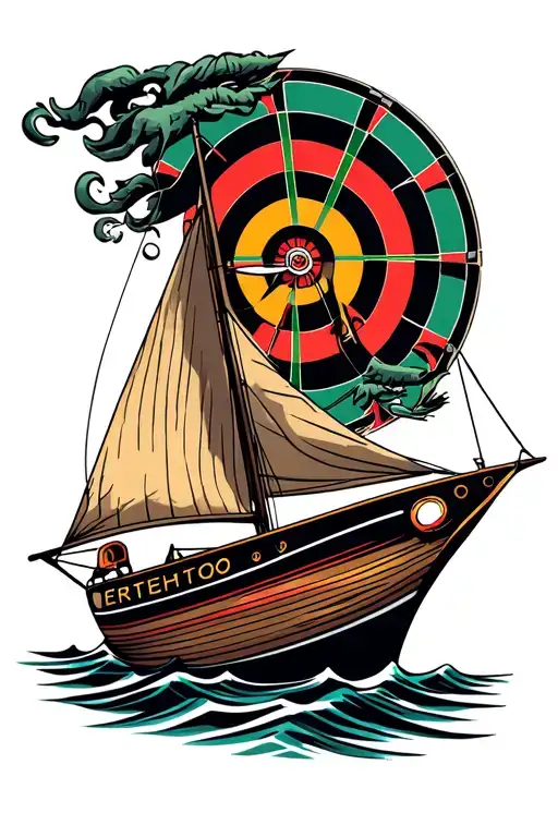 Dart Bullseye Sailboat One Is Fishing