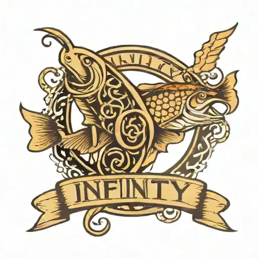Infinity Logo With The Name Jason And Fish And Trucks Around It