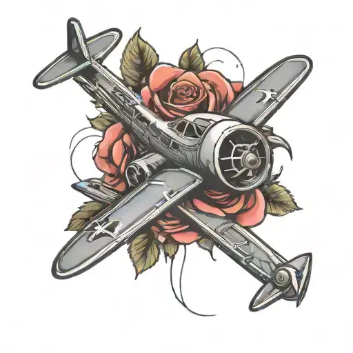 Rose And Plane Flying