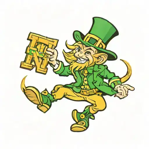 University Of Notre Dame Fighting Irish Leprechaun