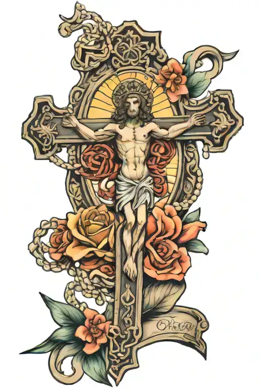 Rosary Tattoo With St Michael