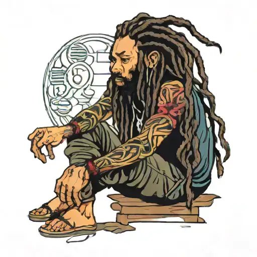 Man With Dreads Sitting In Dark Room