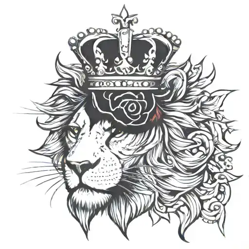 Lion Wearing A Crown