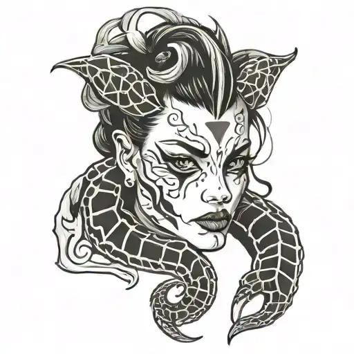 Woman's Face On Scorpion