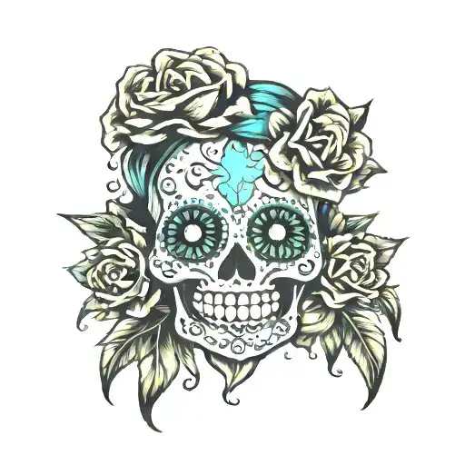 Sugar Skull Voodoo Doll