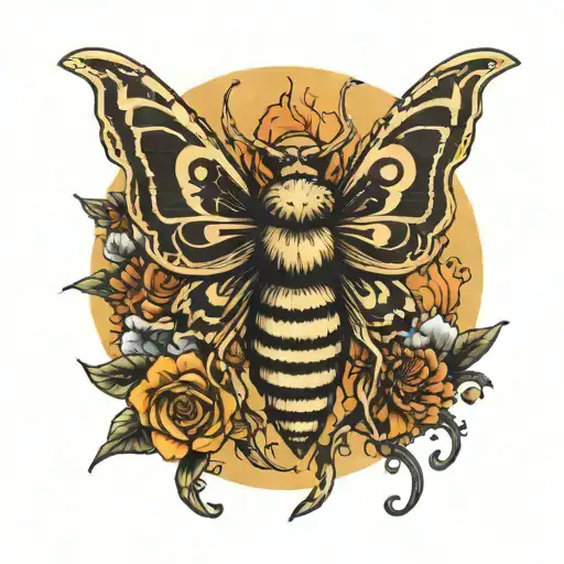 Sun And Moon Death Head Moth