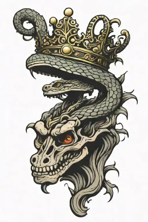 Snake Crawling Crown Hanging