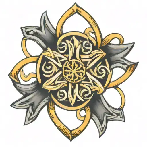 Maltese Cross As A Celtic Knot Intertwined