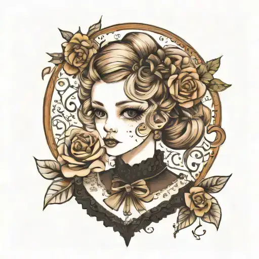 Girl In Black And Brown Lolita Fashion