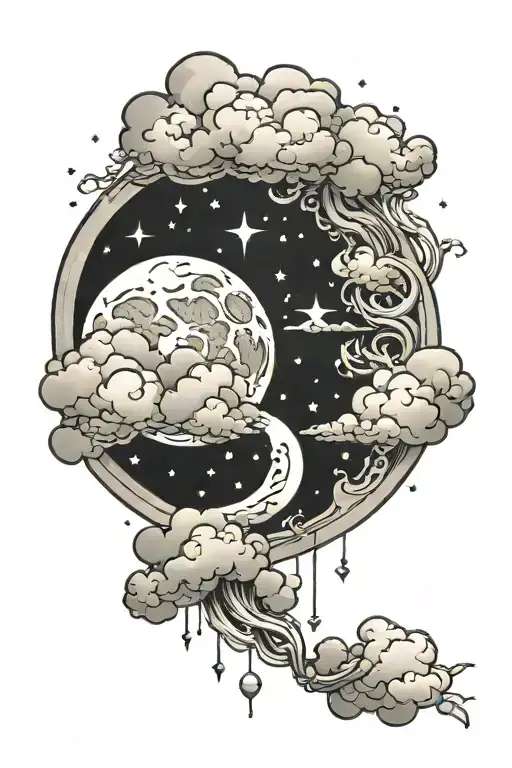 Moon And Cloud