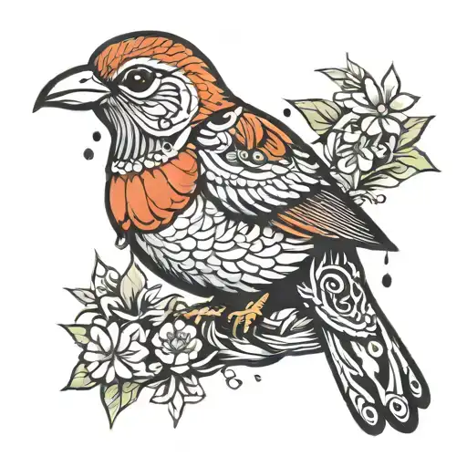 Meditating Bird Wearing A Panama