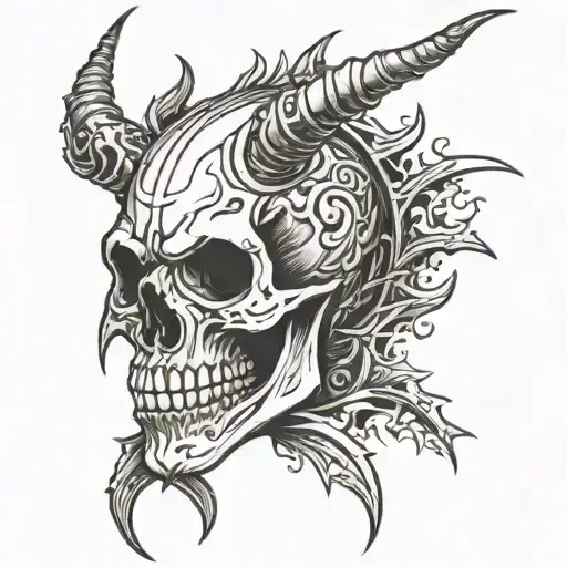 Skull Devil Old Dark