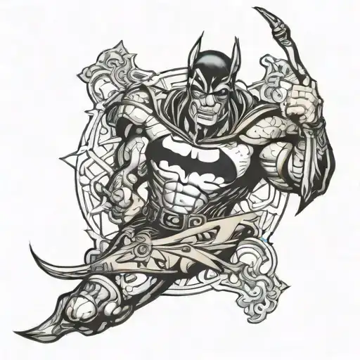 Comic Book Sleave Tattoo Design