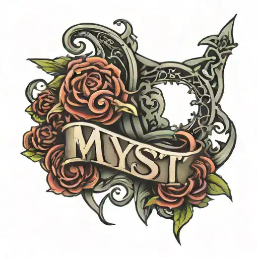 The Word Myst With 3D Shadow And Bold
