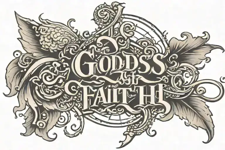 Gods Faith Written In Script