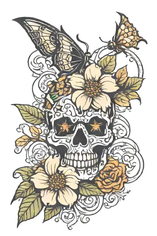 Halloween Flower Intertwined