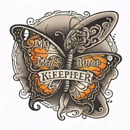 Butterfly Next To The Words My Brother Keeper