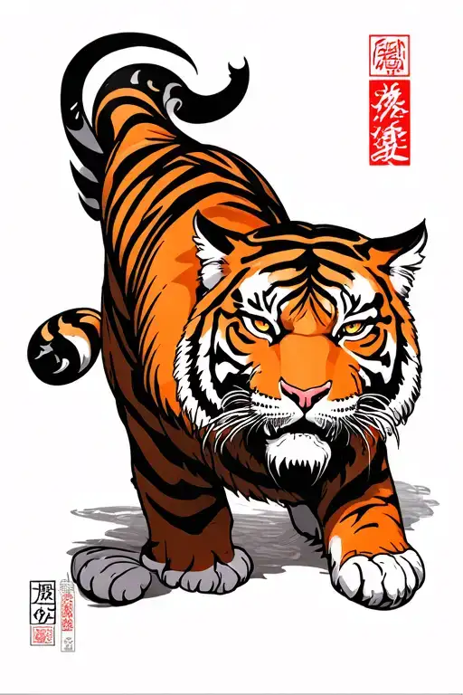 Japanese Tiger In The Left Arm