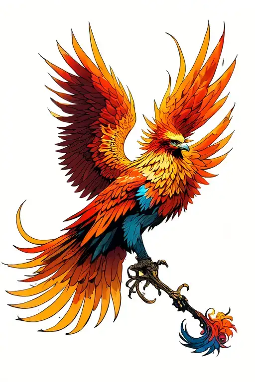 Phoenix With Deployed Wings