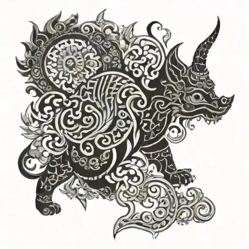 Create Doodle Art By The Word Myanmar In Black And White For Colouring Books