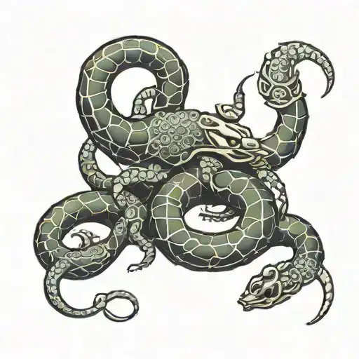 Scorpion Killing A Snake